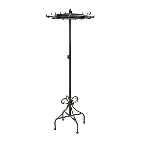 TRIPAR INTERNATIONAL, INC. 24-Hooks Adjustable Metal Spinning Scarf, Purse, Tie and Belt Garment Rack
