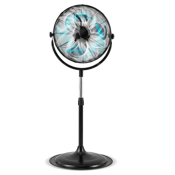 18 in. High Velocity Pedestal Fan w/3 Speeds 360° Tilt and Adjustable Heigh for Home