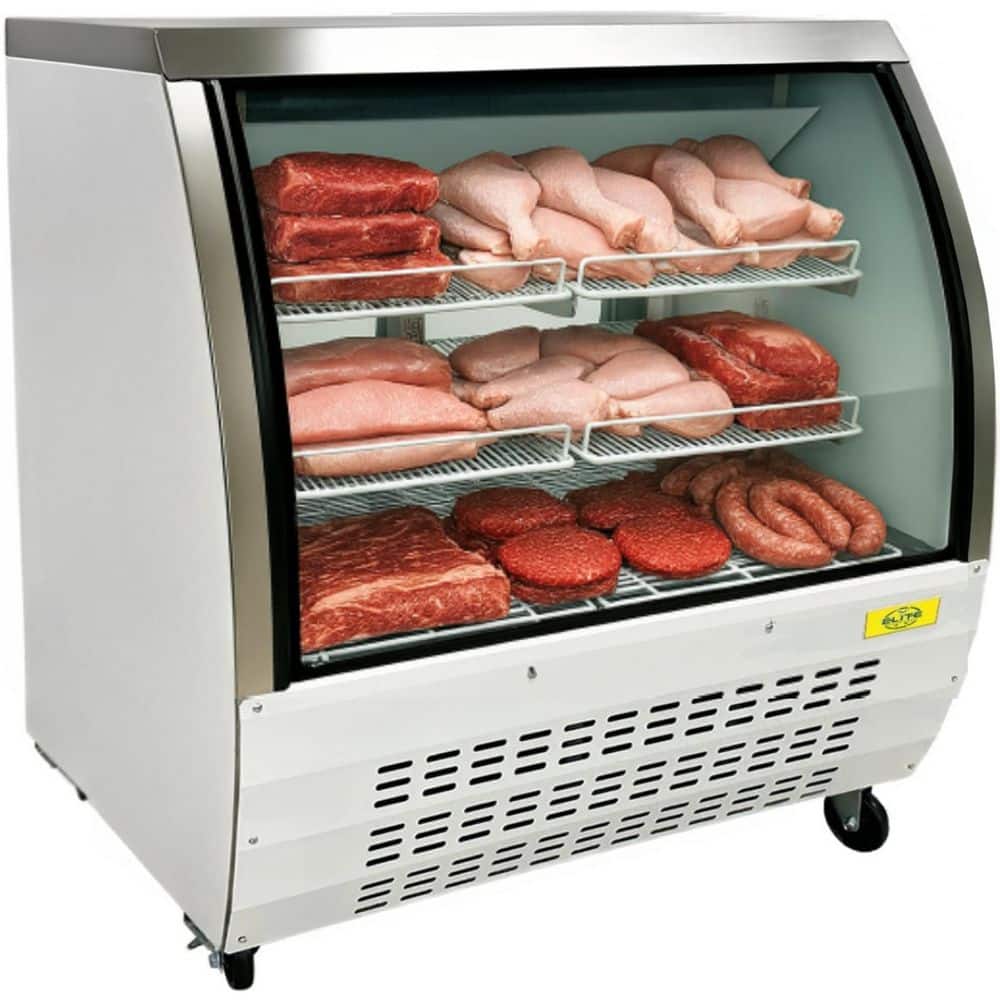 Elite Kitchen Supply 48 in. 18 cu. ft. Deli Refrigerator Case EC48L White