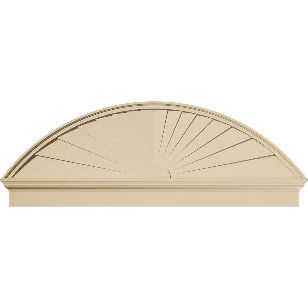 62 in. W x 22-3/8 in. H x 2-3/4 in. P Segment Arch Sunburst Signature Urethane Combination Pediment, Primed Tan price history on PriceWatchPro