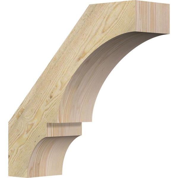 Ekena Millwork 6"W x 20"D x 20"H Balboa Rough Sawn Knee Brace, Douglas Fir