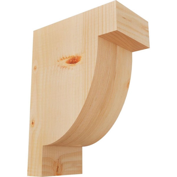 Ekena Millwork 5-1/2 in. x 10 in. x 14 in. Douglas Fir Alpine Smooth Corbel
