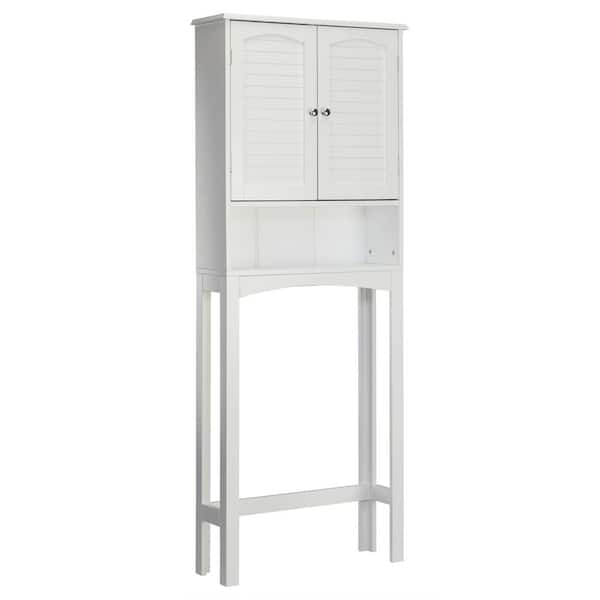Sierra 25 in. W x 64 in. H x 8 in. D White Over-the-Toilet Storage
