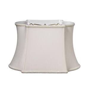 8.88 in. Cream Natural Fabric Oval Lamp Shade with Washer Fitter