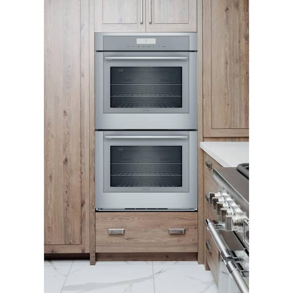 Thermador Masterpiece 30 In Double Electric Wall Oven With Convection Self Cleaning Stainless Steel Me302ws The Home Depot - 24 Inch Double Wall Oven Electric Thermador