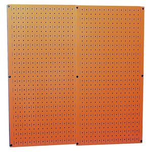 32 in. x 32 in. Overall Size Orange Metal Pegboard Pack with Two 32 in. x 16 in. Pegboards