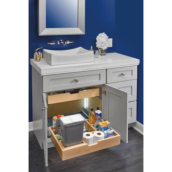 Under Bathroom Sink Cabinet Storage: How To Add A Shelf Inside Your Vanity  In Under 20 Minutes And For Less Than $20! - T. Moore Home Interior Design  Studio