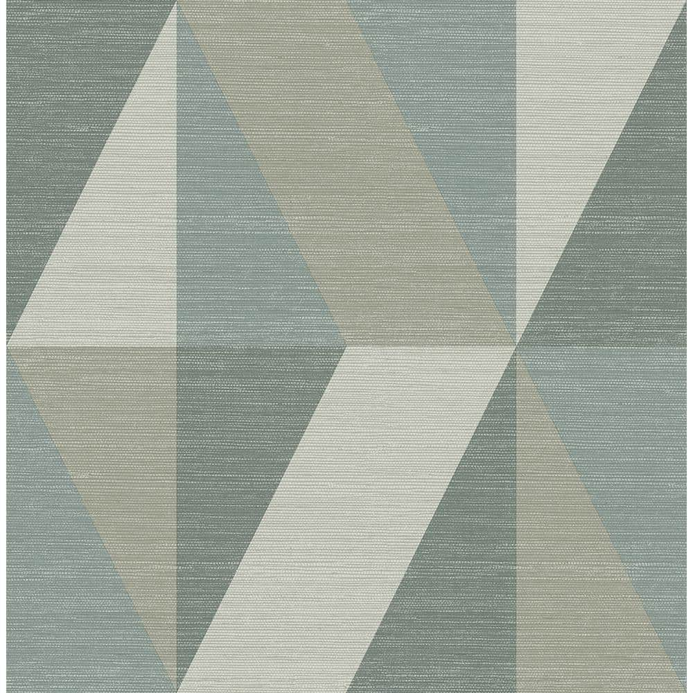 A-Street Prints Winslow Green Geometric Faux Grasscloth Wallpaper 4141 ...