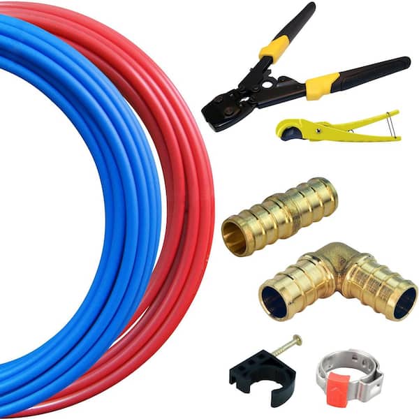 1/2" PEX-B Pipe and Fittings Kit With Tools