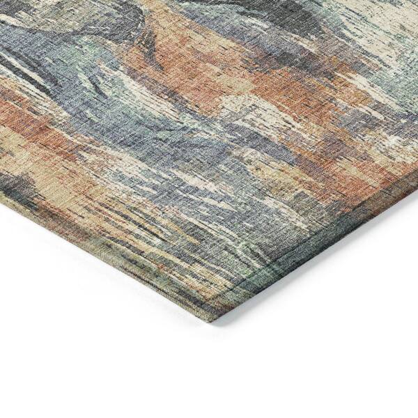 Chantille Machine Washable Indoor/Outdoor Abstract ACN2269 Copper 1 ft. 8 in. x 2 ft. 6 in. Accent Rug