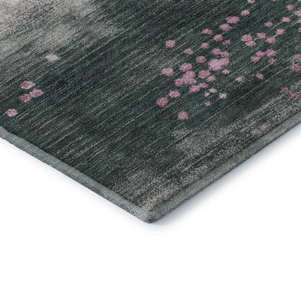 Mayfield Premium Machine Washable Abstract AMF1995 Blush 9 ft. x 12 ft. Area Rug