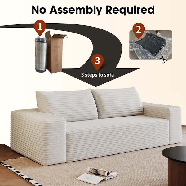 71 in. Corduroy Fabric Modern 2-Seater Loveseat Upholstered Sofa