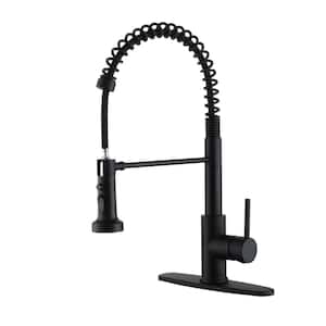 Single Handle 3-Spray Pull Down Sprayer Kitchen Faucet with 360° Spout Swivel Advanced Spray in Matte Black