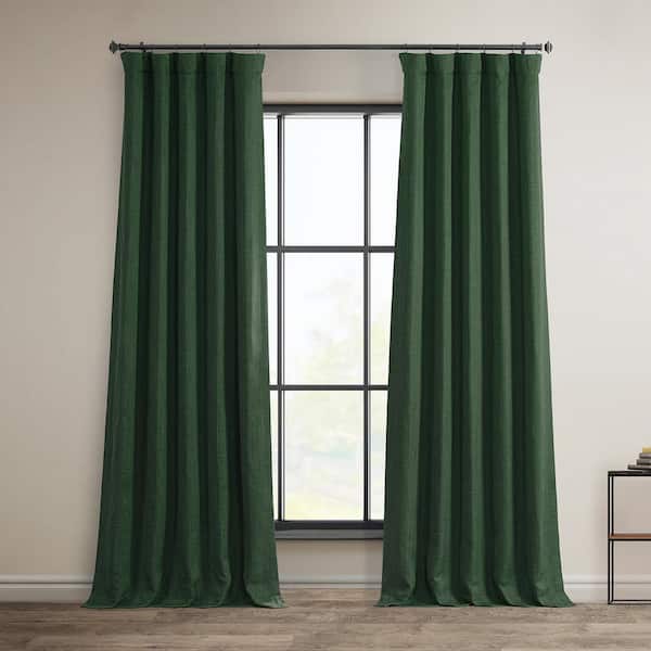 Exclusive Fabrics & Furnishings Key Green Faux Linen Room Darkening ...