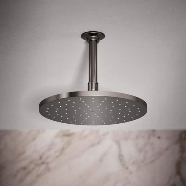 1-Spray Pattern with 2.5 GPM 10 in. Ceiling Mount Fixed Shower Head in Vibrant Titanium