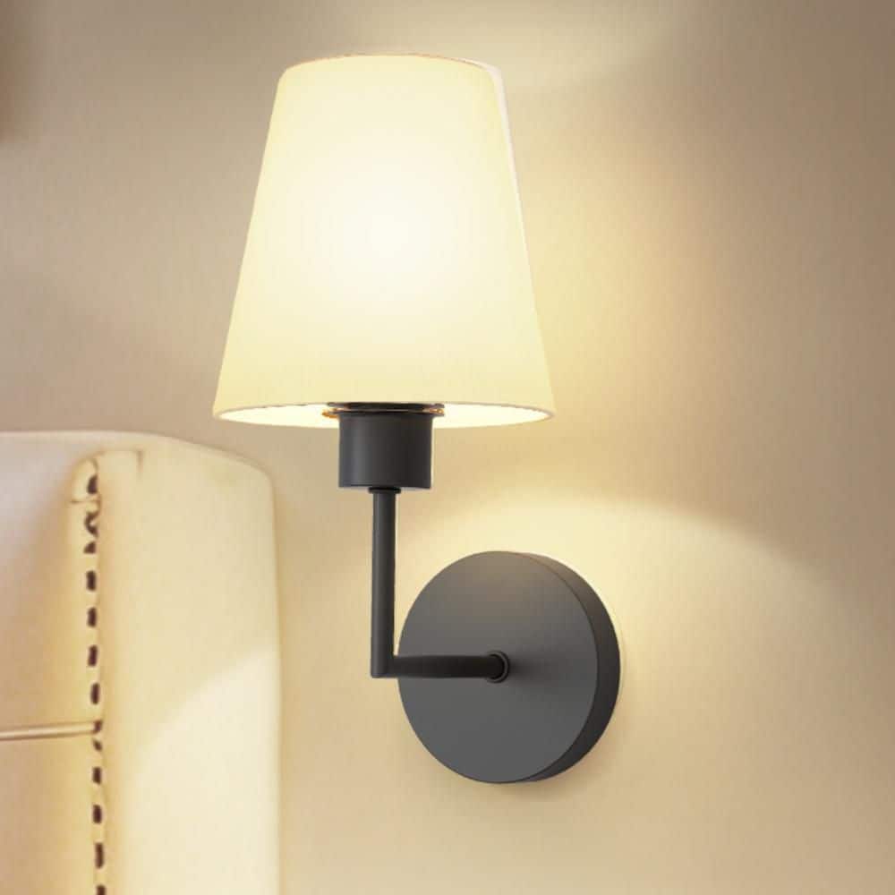 6 in. 1-Light Black Rechargeable Wall Sconce, 9-Colors Indoor Wireless Wall Light Bedroom Living Room Hallway (2-Pack) price history on PriceWatchPro