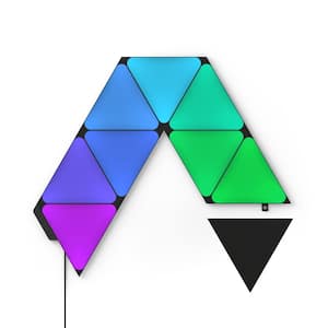 Shapes - Modular Lighting Black Triangles Smarter Kit RGBW LED Light Panels 6500K (9-Pack)