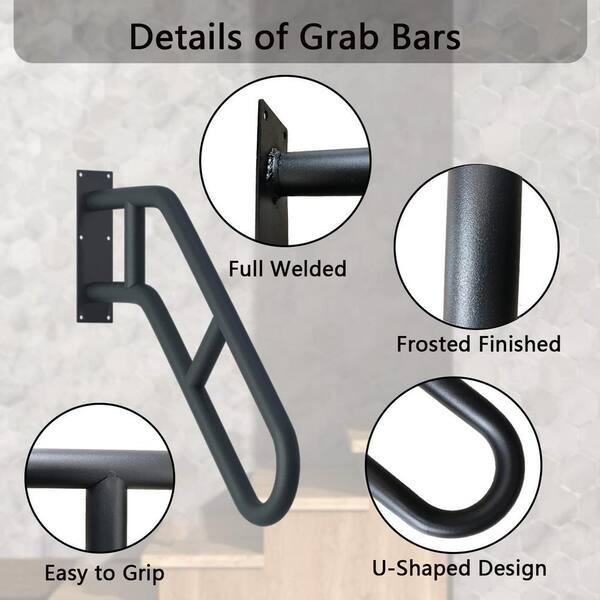 VEVOR Handrails For Outdoor Steps, 32" Length Wall Mount Safety Railings For 1-3 Steps, U-Shaped Han | New | $25.00 | Shepherd, Michigan