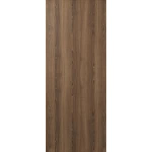 Optima 28 in. x 80 in. No Bore Solid Composite Core Pecan Nutwood Composite Wood Interior Door Slab