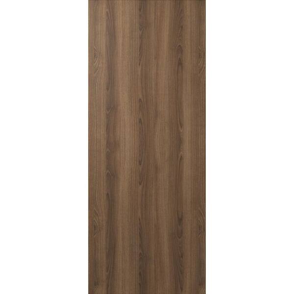 Belldinni Optima 36 in. x 80 in. No Bore Solid Composite Core Pecan Nutwood Composite Wood Interior Door Slab