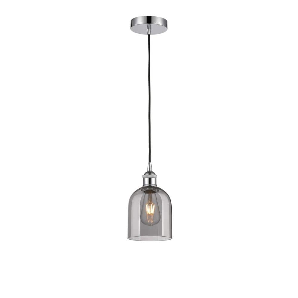Bella 100-Watt 1-Light Polished Chrome Standard Mini Pendant Light with Painted Glass Shade, No Bulbs Included price history on PriceWatchPro
