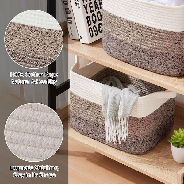 Dracelo Gradient Dark Brown 13 in. x 8.7 in. Cotton Decorative