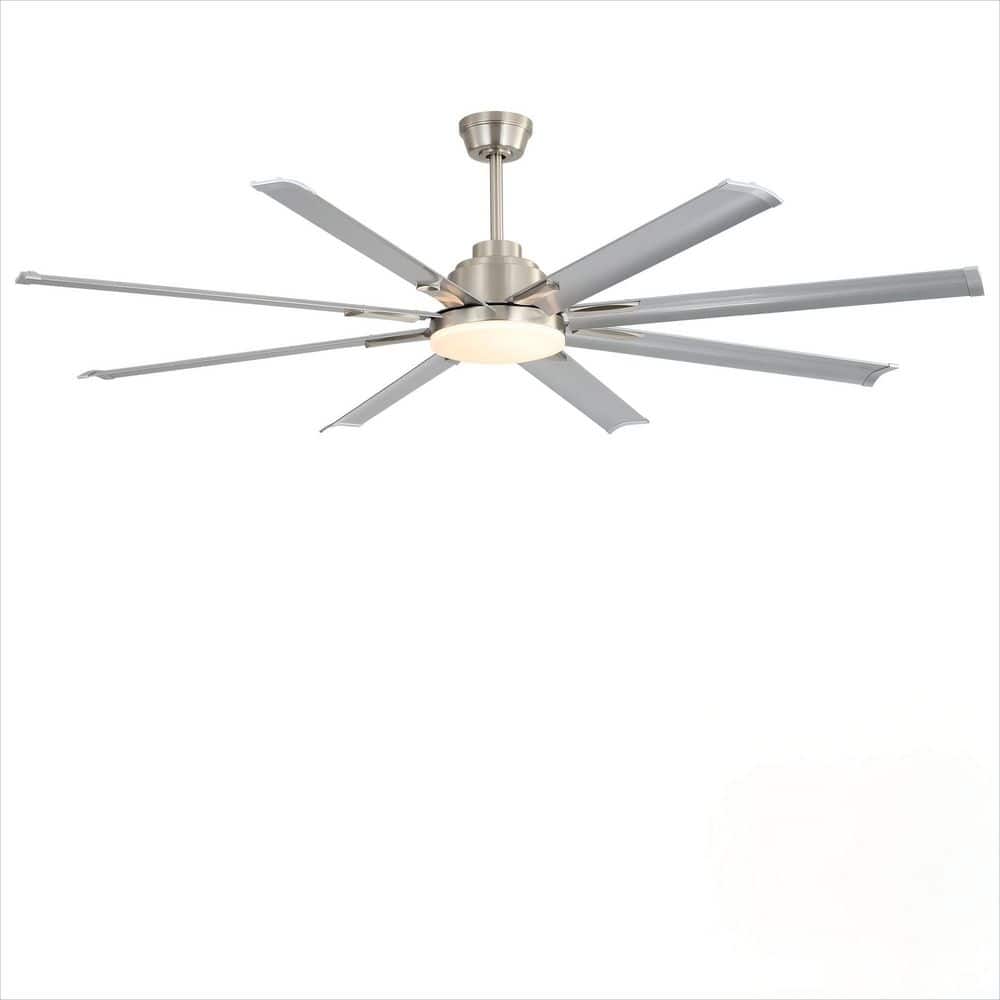 72 in. Smart Indoor Nickel Downrod Mount Standard Ceiling Fan with Light and Remote, Noiseless DC Motor price history on PriceWatchPro