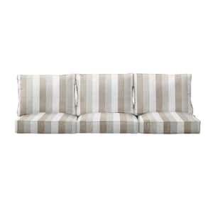 25 in. x 25 in. Deep Seating Indoor/Outdoor Couch Cushion Set in Sunbrella Direction Linen