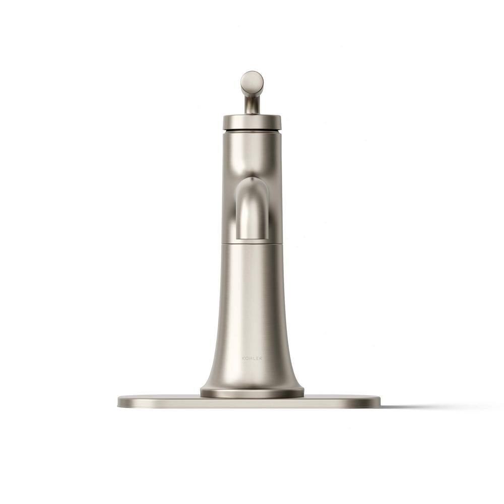Vibrant Brushed Nickel Single-Handle Bathroom Sink Faucet