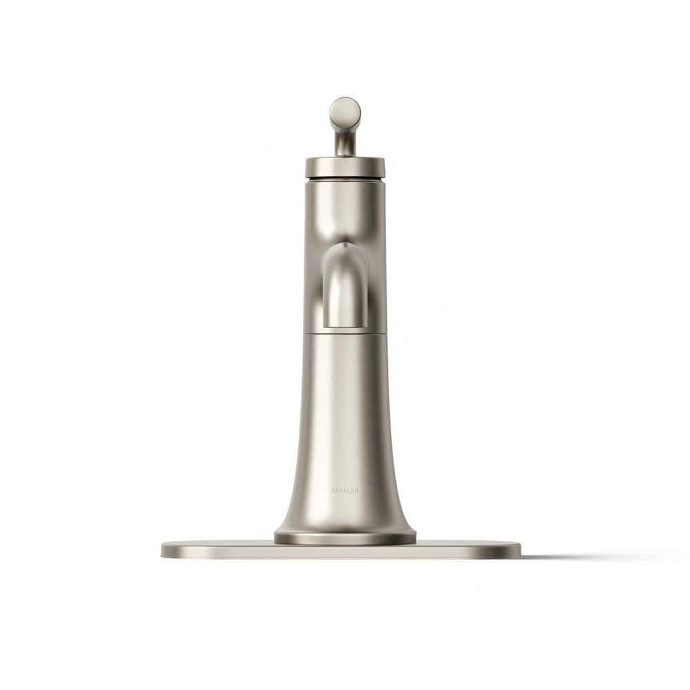 Vibrant Brushed Nickel Single-Handle Bathroom Sink Faucet