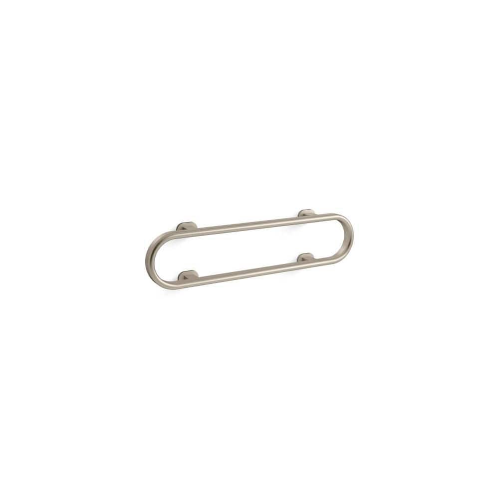 Belay 30 in. Grab bar loop in Vibrant Brushed Nickel