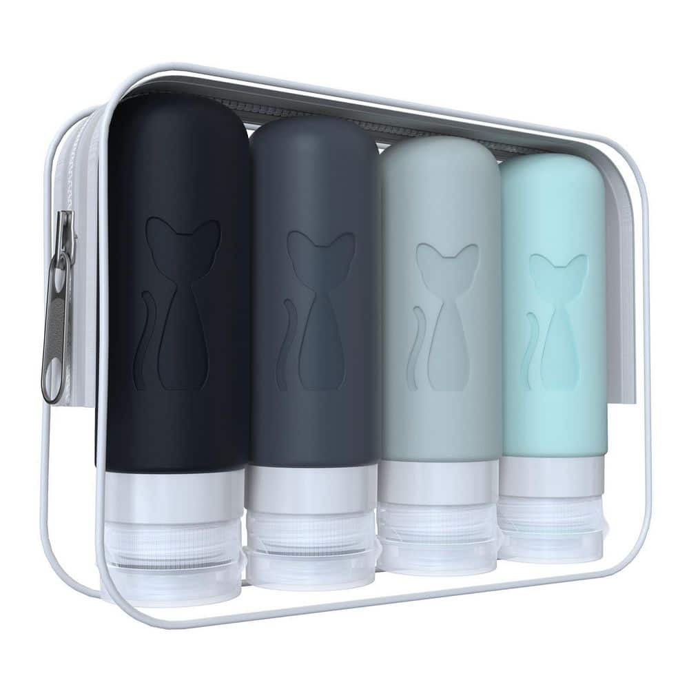 Approved 3oz Leakproof Travel Bottles Refillable Toiletry Containers for Shampoo Lotion, Multicolored (4-Pack) price history on PriceWatchPro