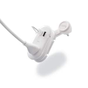 Pivot Power Contort 1-Outlet 2-USB Space Saving Converter