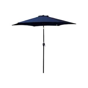 9 ft. Steel Market Tilt Patio Umbrella in Navy Blue