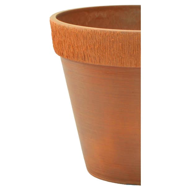 Novelty Artstone 11.5 in. H X 11.8 in. W X 11.8 in. D Resin Ella Planter Black