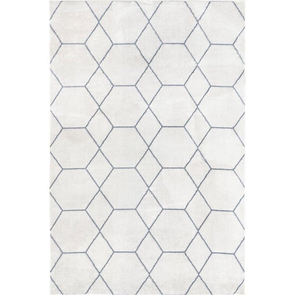nuLOOM Veronica Geometric Blue 8 ft. x 10 ft. Honeycomb Area Rug