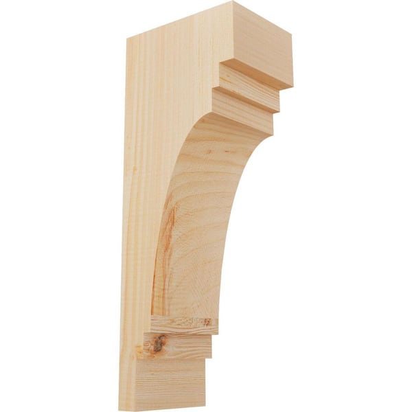 Ekena Millwork 5-1/2 in. x 8 in. x 20 in. Douglas Fir Pescadero Smooth Corbel
