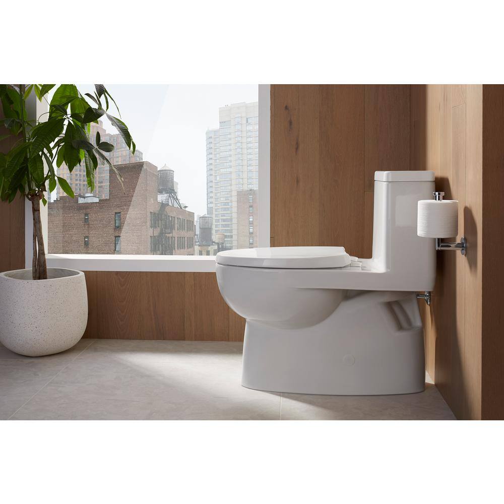 White High Efficiency Elongated Free Standing Toilet