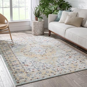 Envie Messina Green 5 ft. 3 in. x 7 ft. 3 in. Vintage Oriental Medallion Area Rug