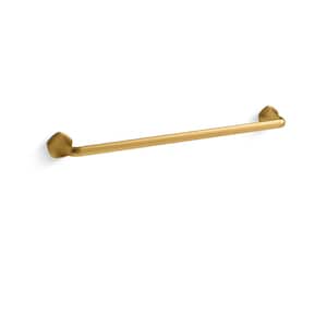 Sundae 24 in. Single Wall Mounted Towel Bar in Vibrant Brushed Moderne Brass