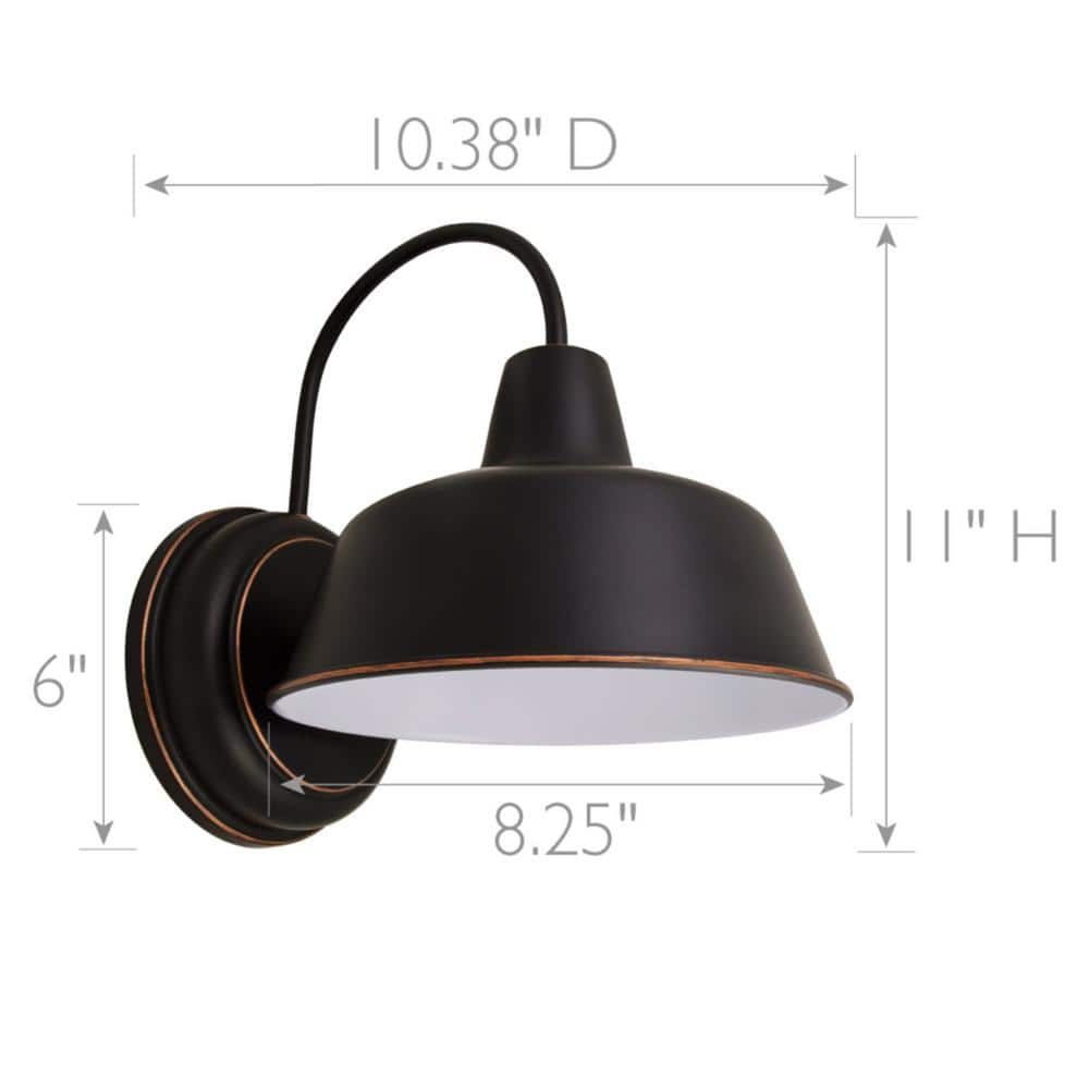 Mason Oil Rubbed Bronze 8-Inch Outdoor Wall Light
