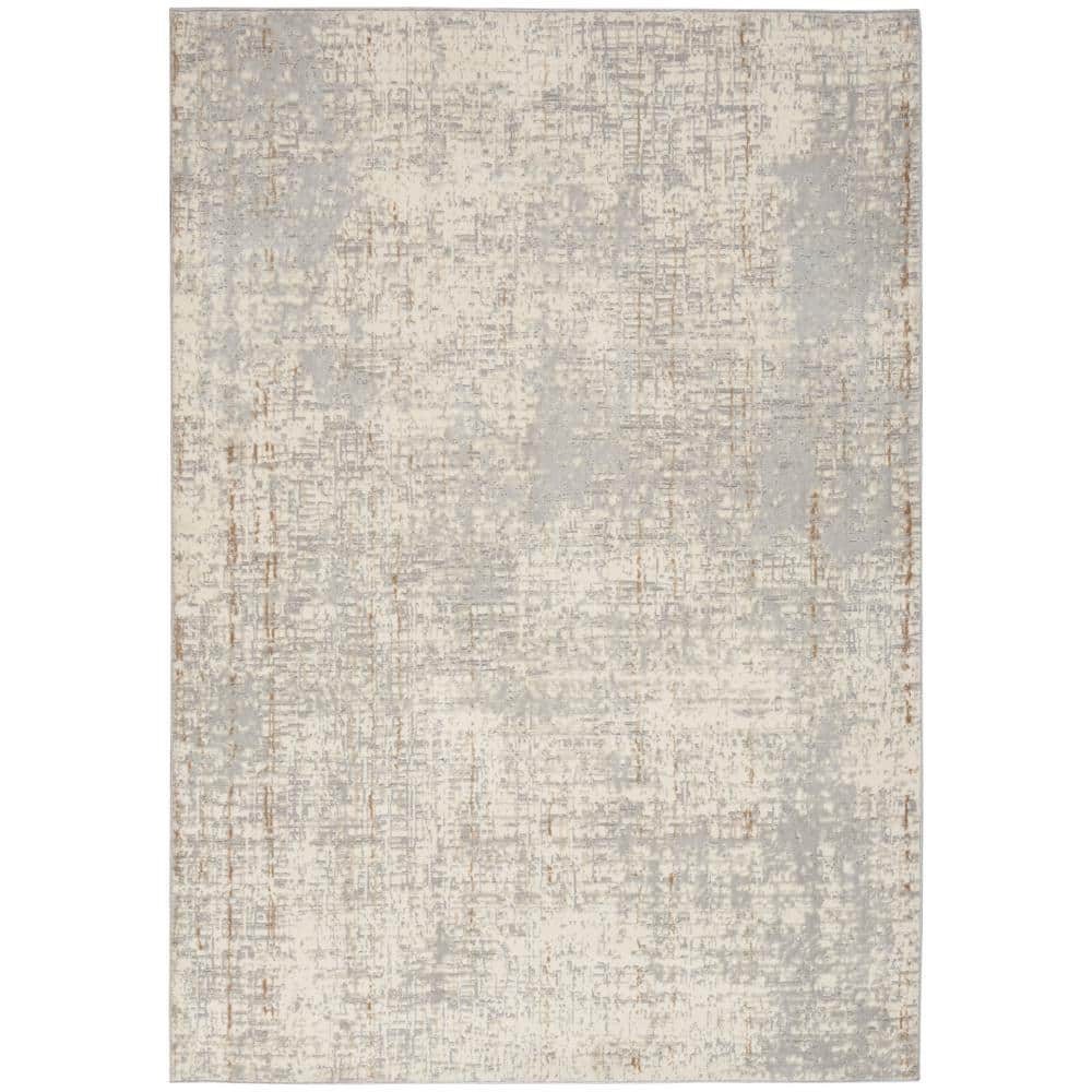 CALVIN KLEIN Ck950 Rush Grey 5 ft. x 7 ft. Abstract
