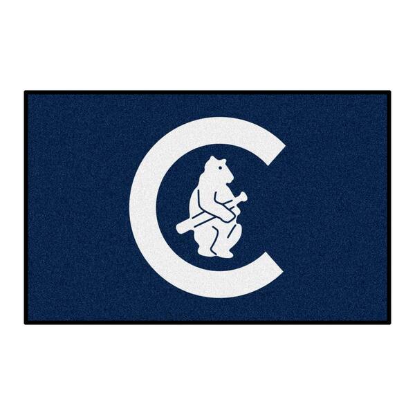 FANMATS Chicago Cubs Blue 1 ft. 7 in. x 2 ft. 6 in. Starter Area Rug 2204 -  The Home Depot