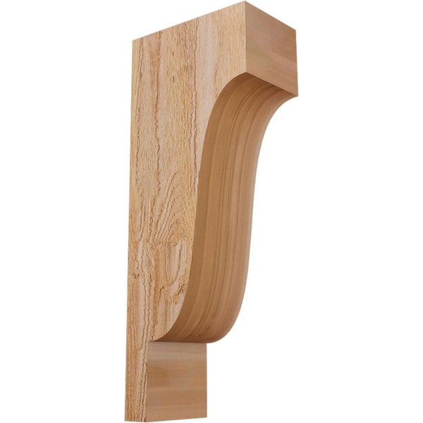 Ekena Millwork 6 in. x 10 in. x 26 in. Western Red Cedar Newport Rough Sawn Corbel