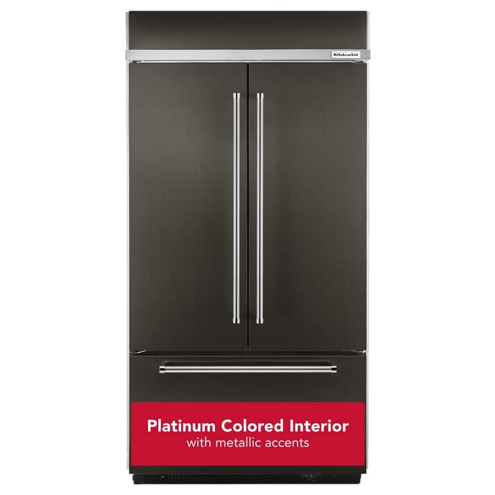 KitchenAid 24.2 cu. ft. Built-In French Door Refrigerator in Black