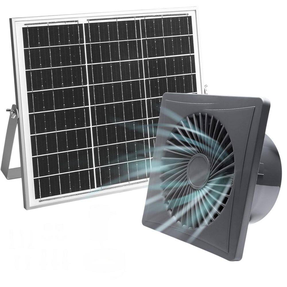 25W Solar Panel Aluminum Solar Exhaust Fan with Anti-backflow Valve for She
