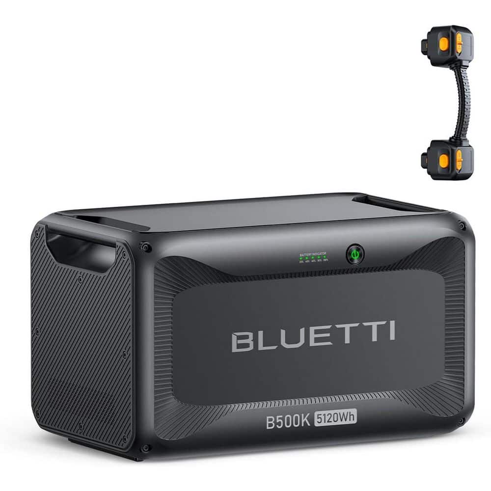 Bluetti 3840W 5120Wh LiFePO4 Push Button Start Expansion Battery Generator with CA90 Cable for Apex 300