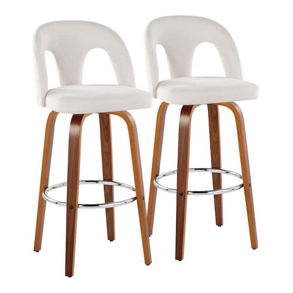 Lumisource Ava Upholstered 38.5 in. Fixed-Height Counter Stool