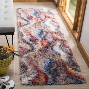 Gypsy Rust/Blue 2 ft. x 8 ft. Striped Runner Rug