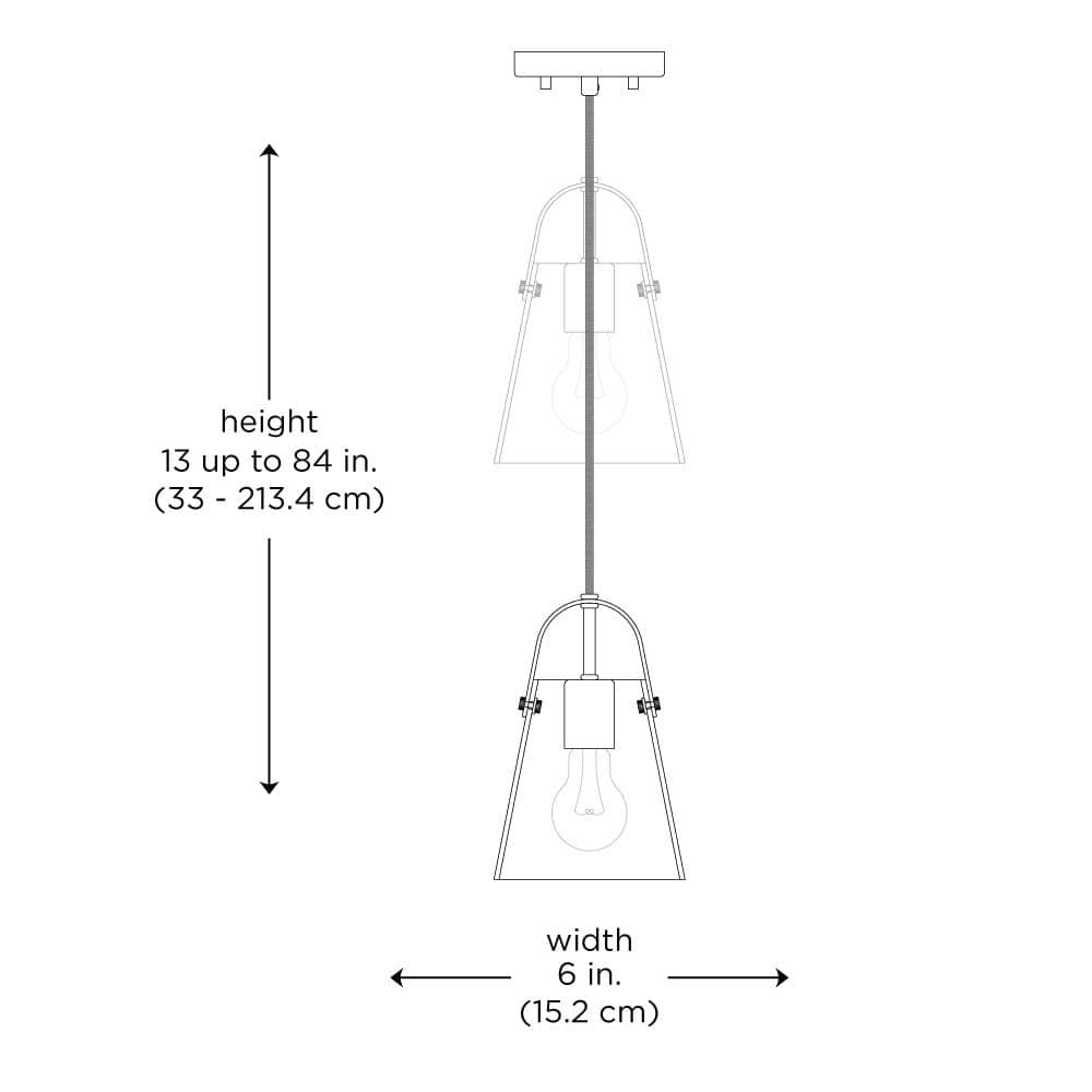 Curry Black Mini Pendant Light with Clear Glass Shade